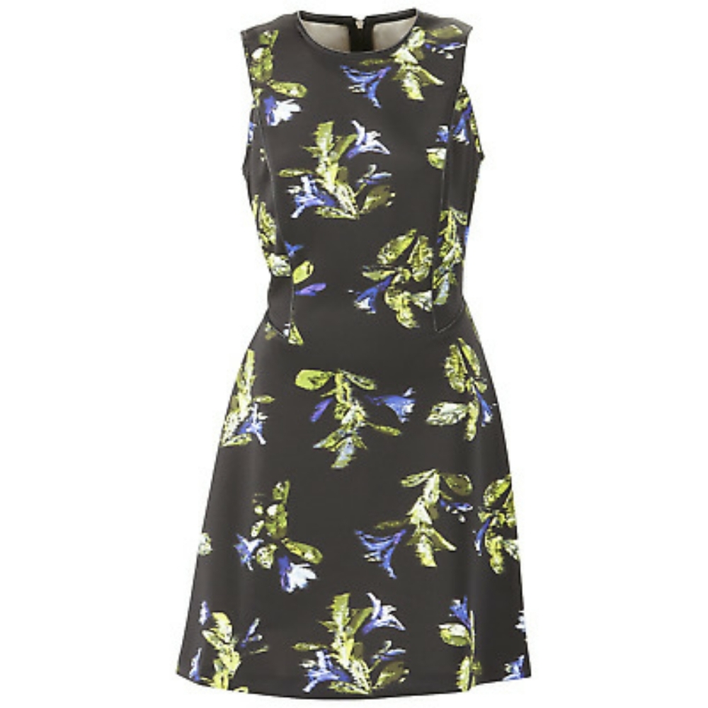 Marc NY Andrew Marc Women's Print Scuba Dress Blue